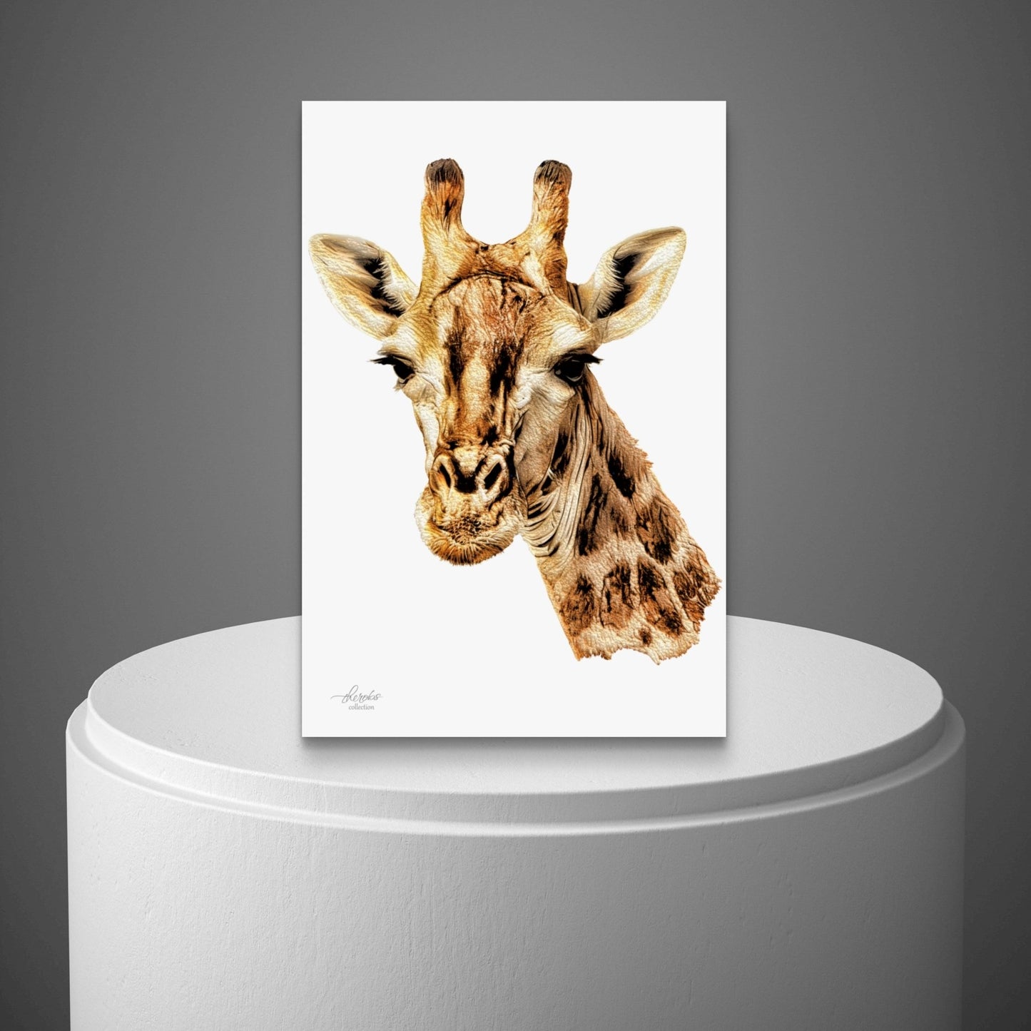 Giraffe Satin Stretched Canvas Print - HD Printing