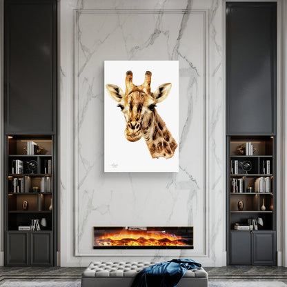 Giraffe Satin Stretched Canvas Print - HD Printing