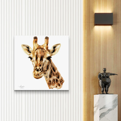 Giraffe Satin Stretched Canvas Print - HD Printing
