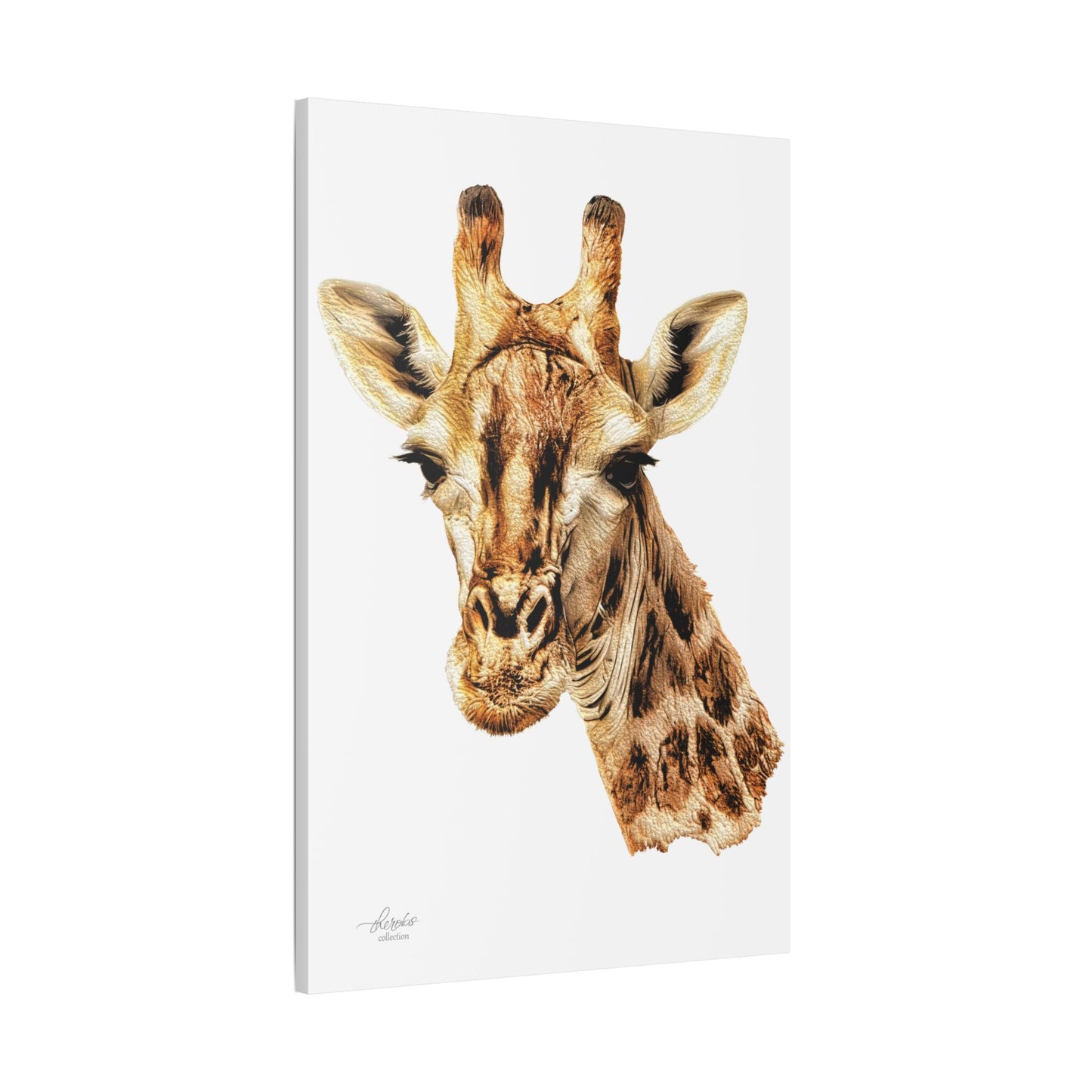 Giraffe Satin Stretched Canvas Print - HD Printing