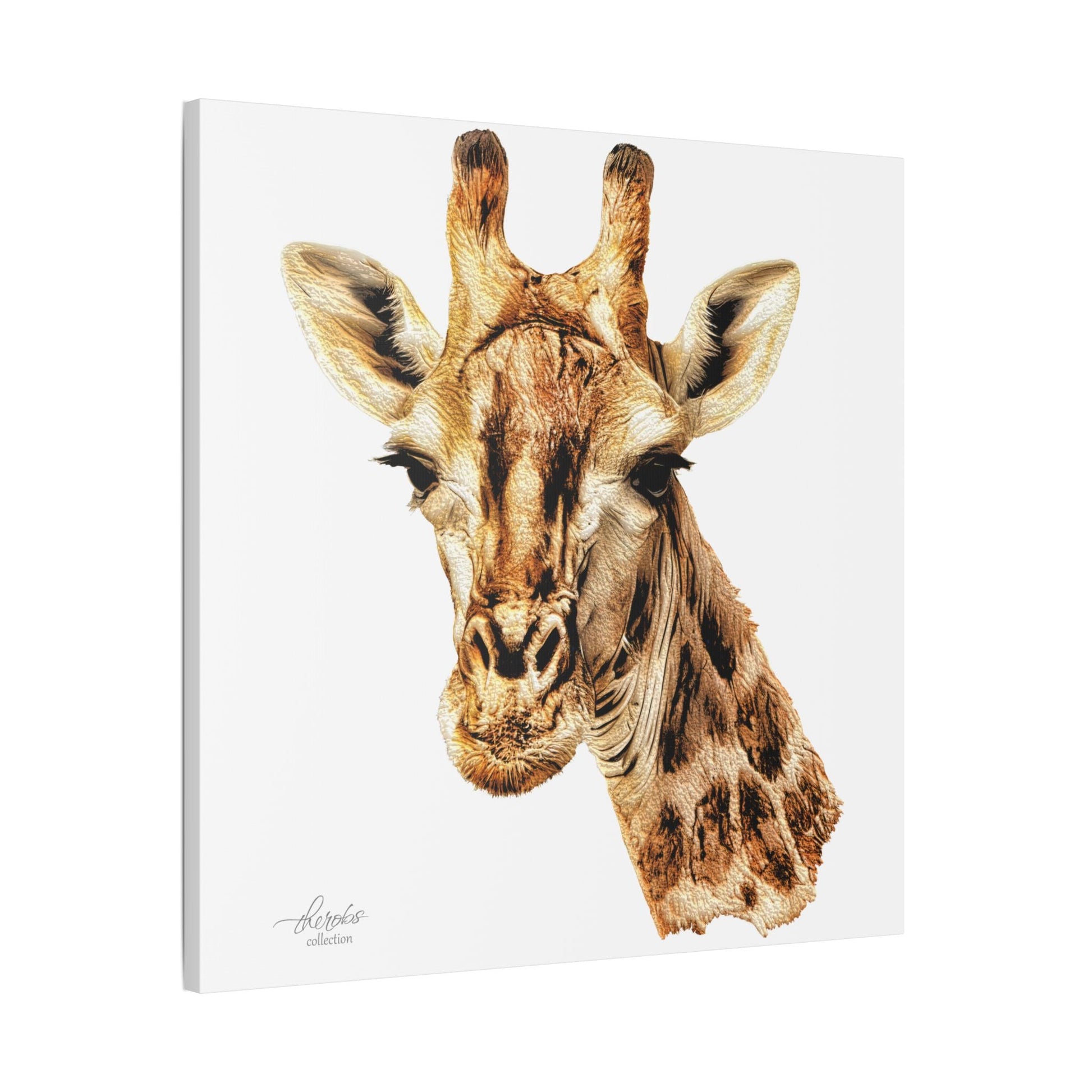 Giraffe Satin Stretched Canvas Print - HD Printing