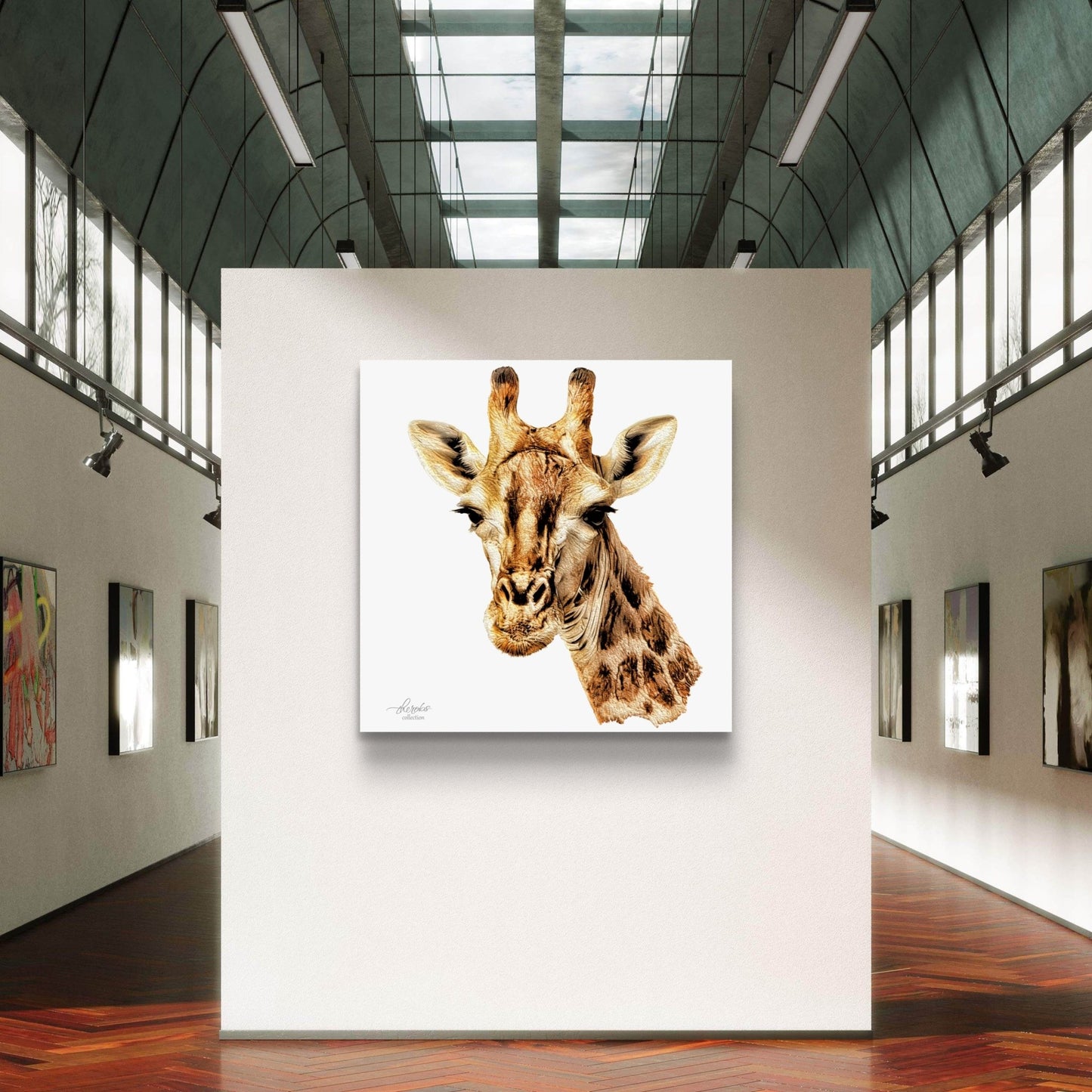 Giraffe Satin Stretched Canvas Print - HD Printing