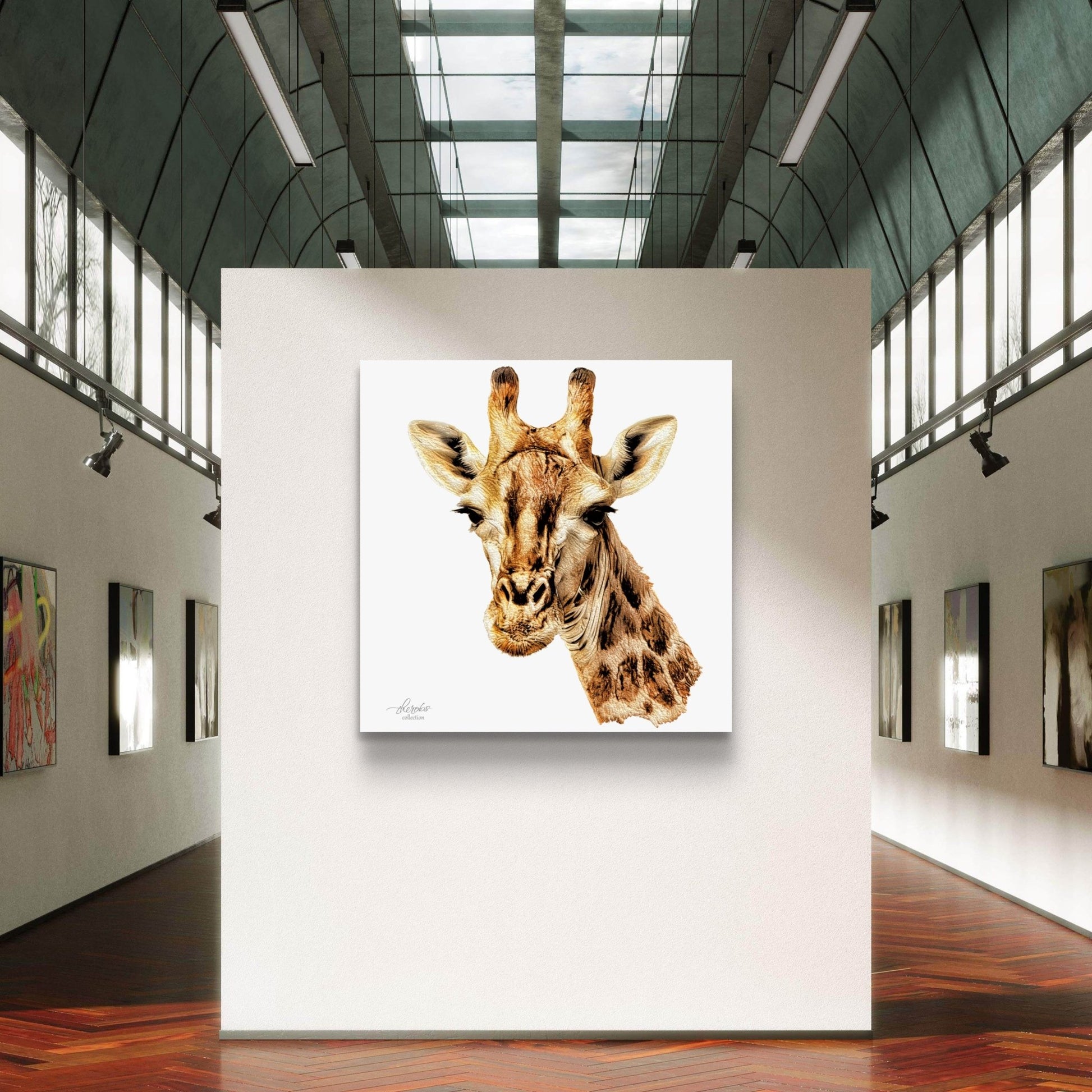Giraffe Satin Stretched Canvas Print - HD Printing