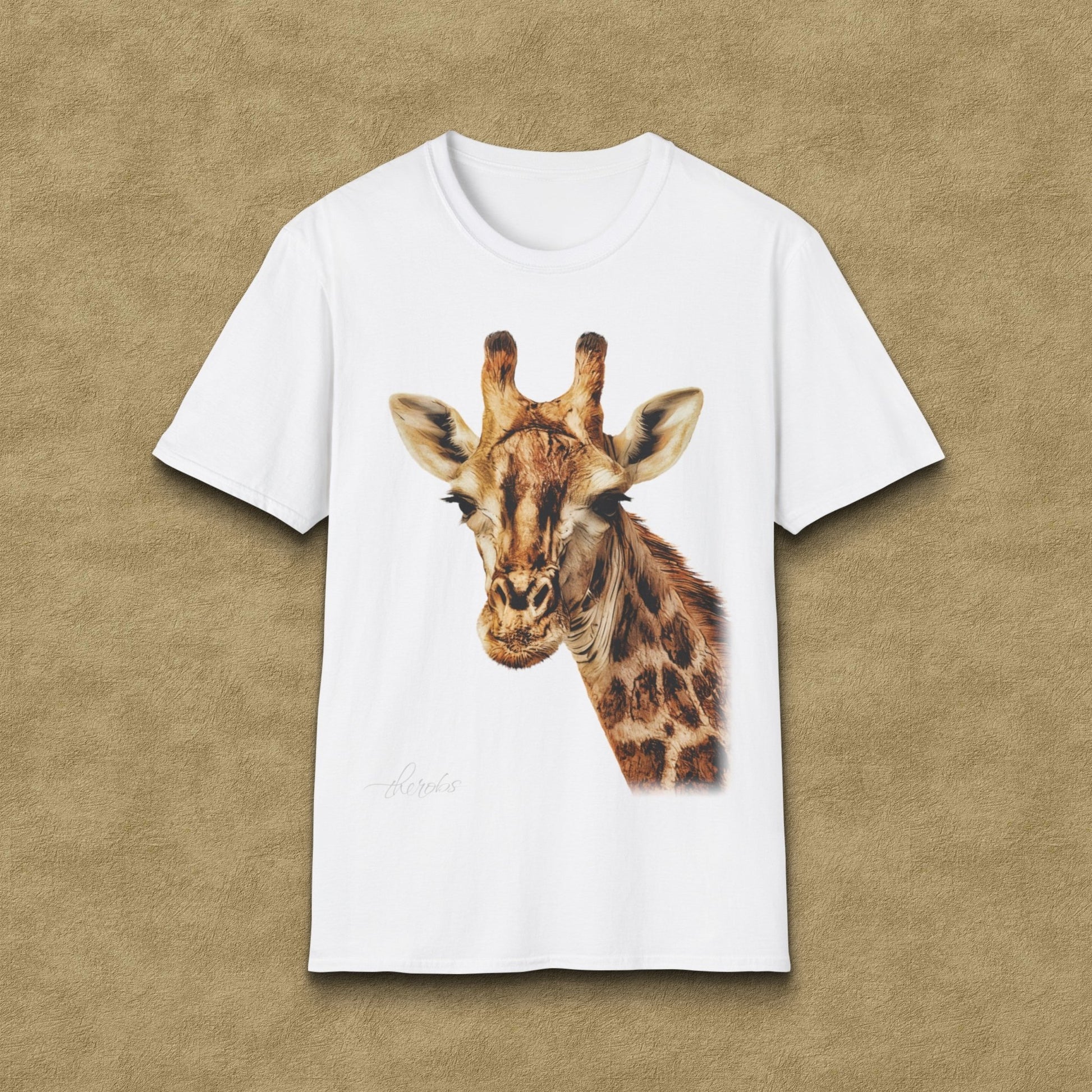Giraffe Unisex Cotton T-Shirt - HD Printing