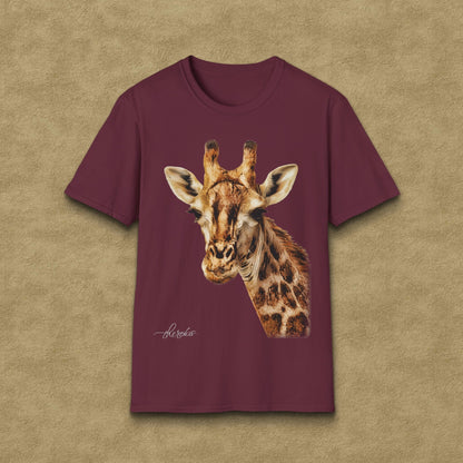 Giraffe Unisex Cotton T-Shirt - HD Printing