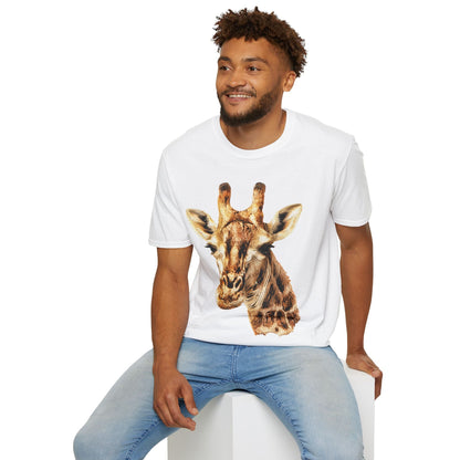 Giraffe Unisex Cotton T-Shirt - HD Printing
