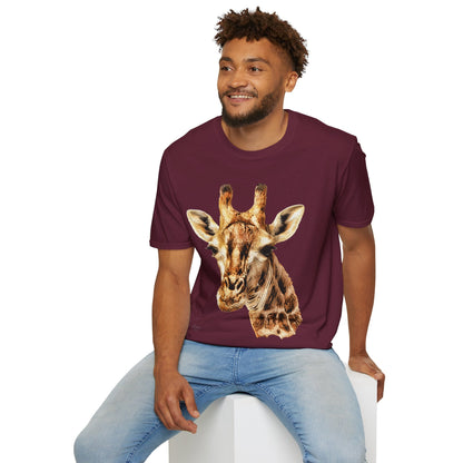 Giraffe Unisex Cotton T-Shirt - HD Printing
