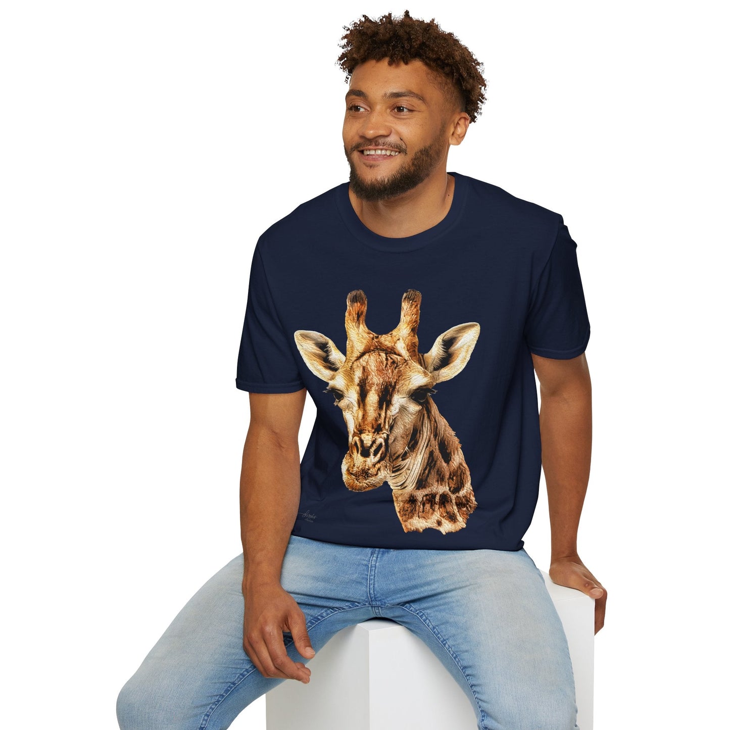 Giraffe Unisex Cotton T-Shirt - HD Printing