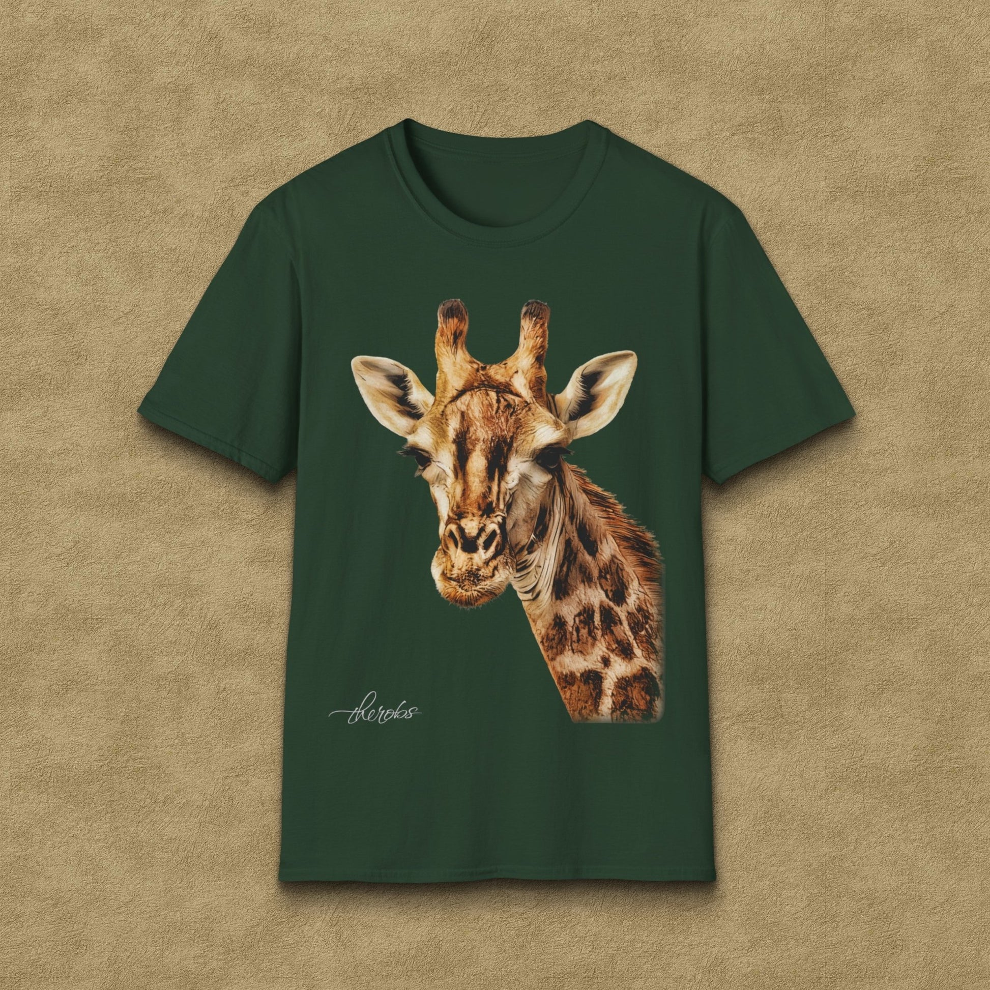 Giraffe Unisex Cotton T-Shirt - HD Printing