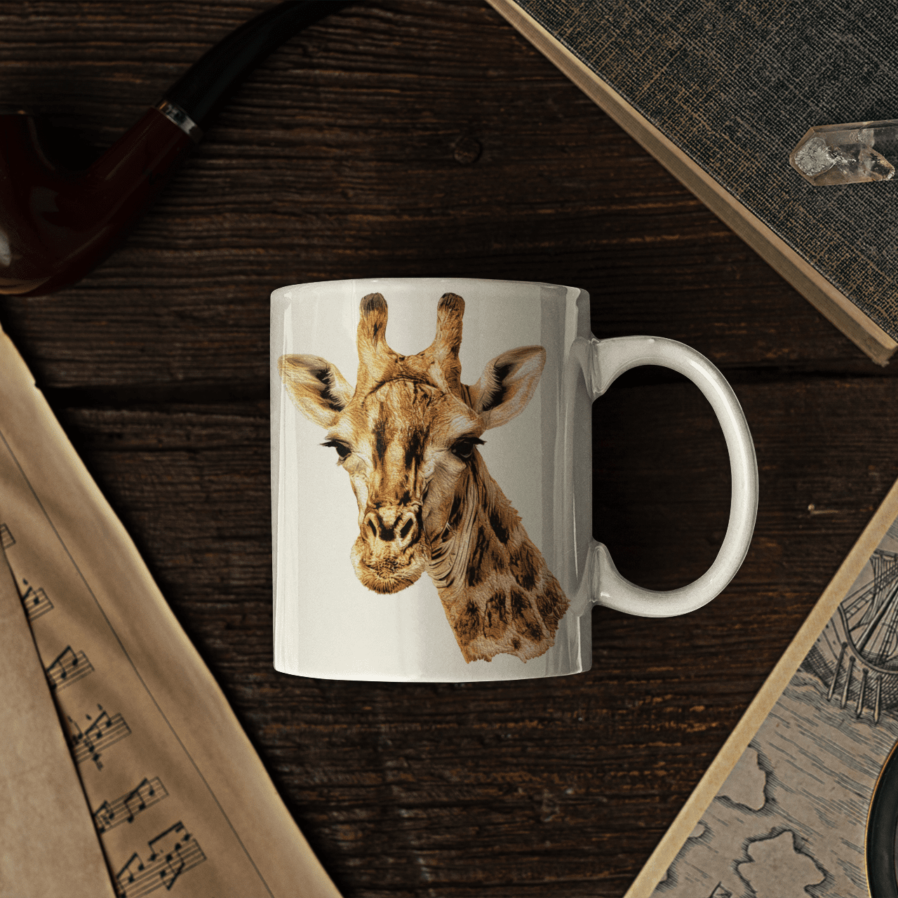 Giraffe White Ceramic 11oz Mug - HD Printing
