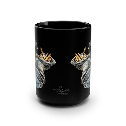 Hippo 15oz Large Black Ceramic Mug - HD Printing