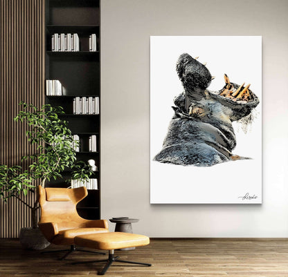 Hippo Canvas Print - HD Printing
