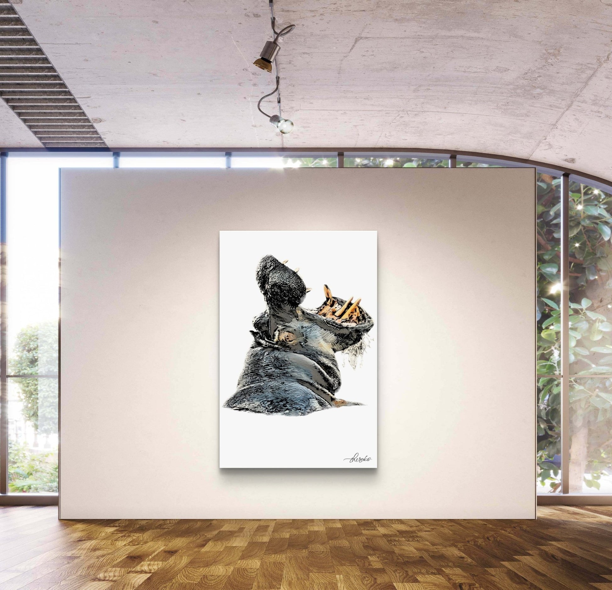 Hippo Canvas Print - HD Printing