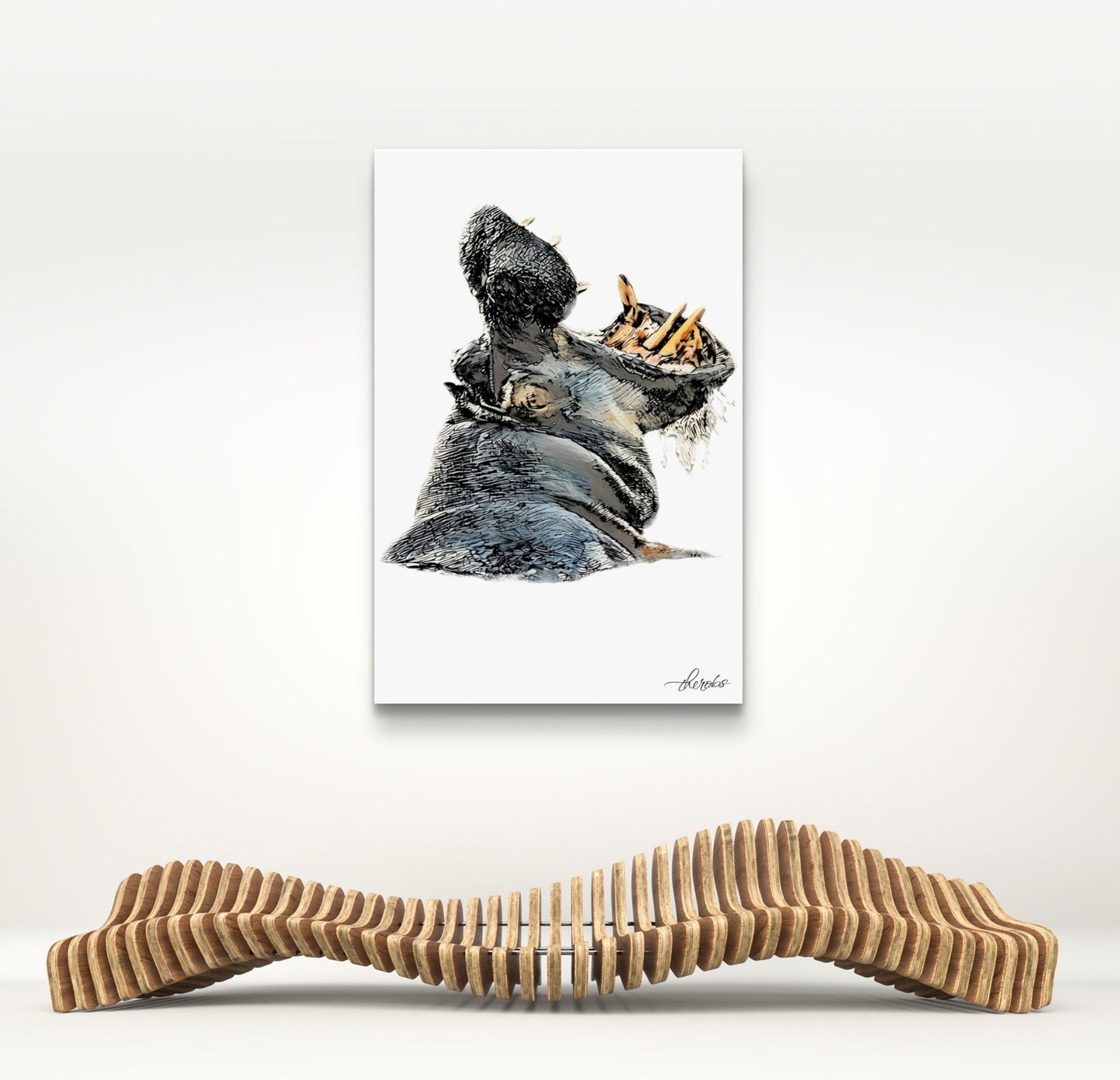 Hippo Canvas Print - HD Printing