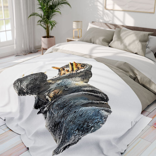 Hippo Cosy Arctic Fleece Blanket - HD Printing