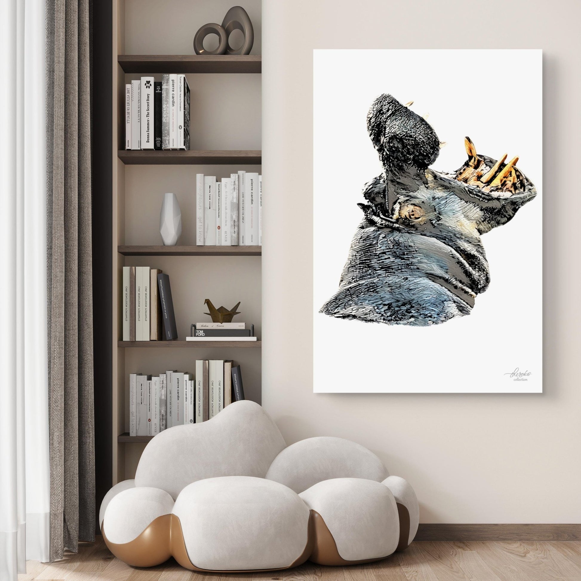 Hippo Fine Art Giclée Matte Poster - HD Printing