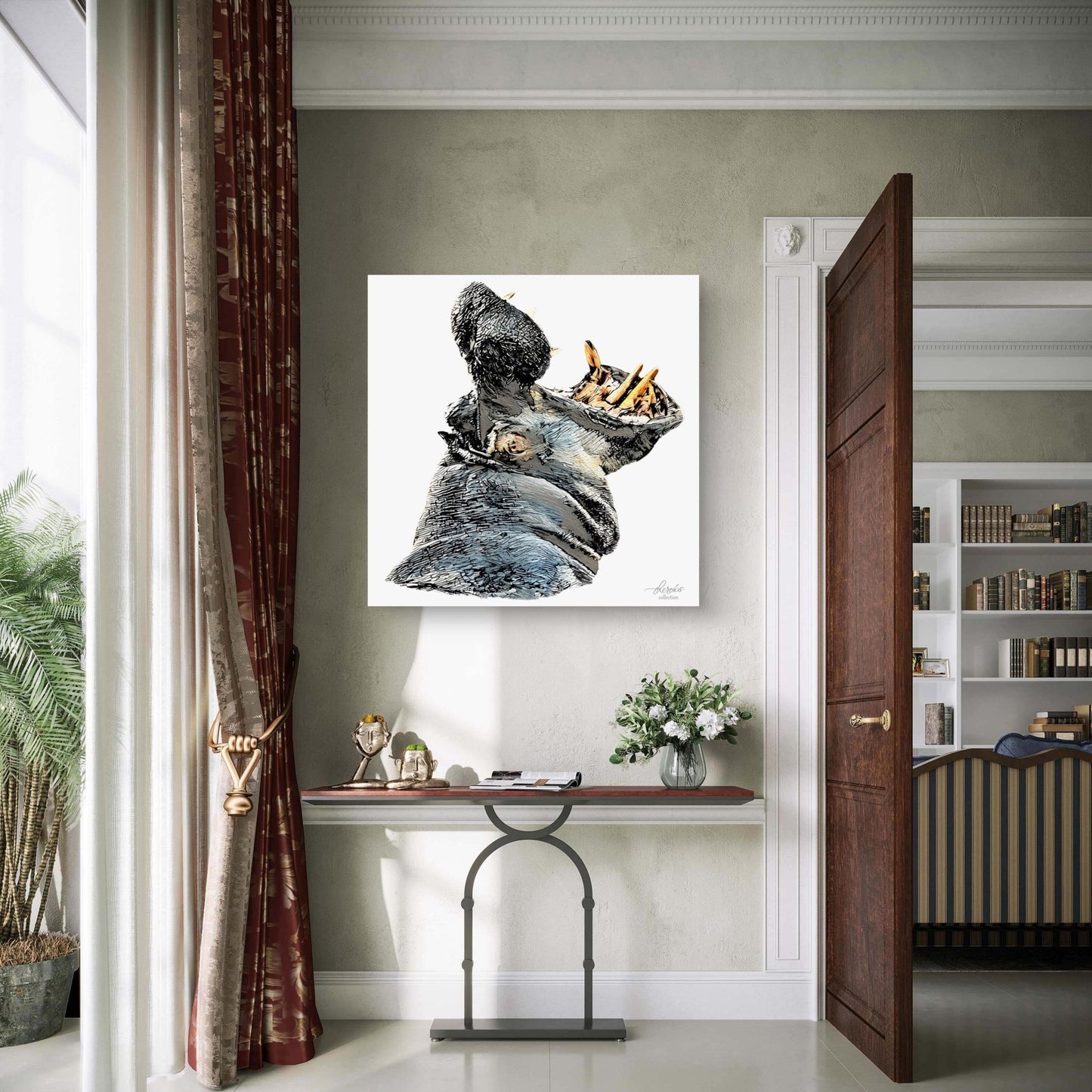 Hippo Fine Art Giclée Matte Poster - HD Printing