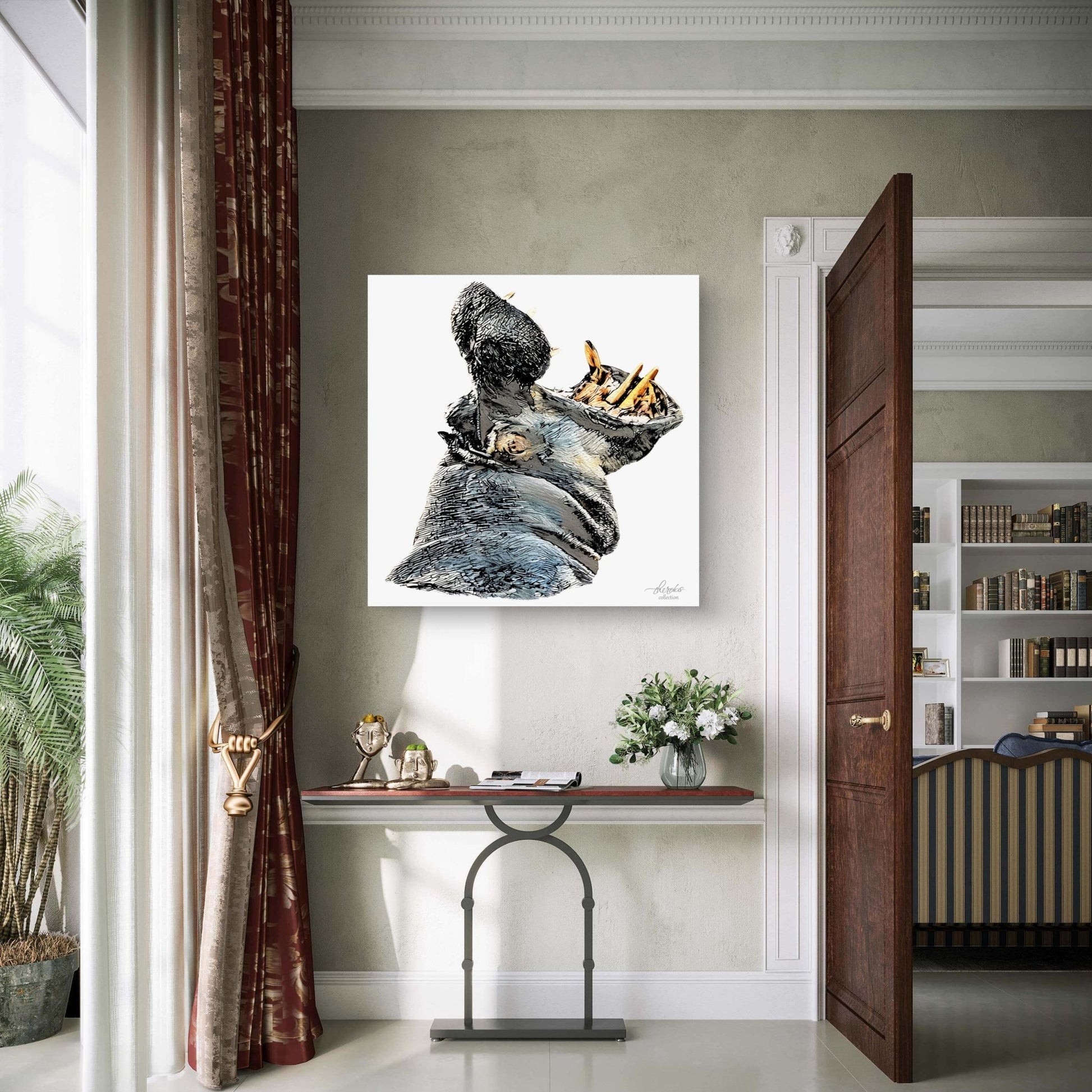 Hippo Fine Art Giclée Matte Poster - HD Printing