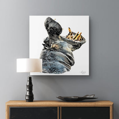 Hippo Fine Art Giclée Matte Poster - HD Printing