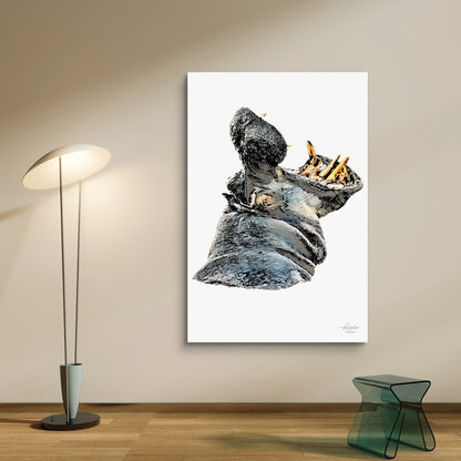Hippo Fine Art Giclée Matte Poster - HD Printing