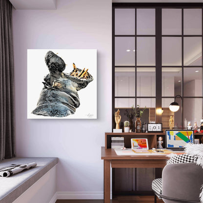 Hippo Fine Art Giclée Matte Poster - HD Printing