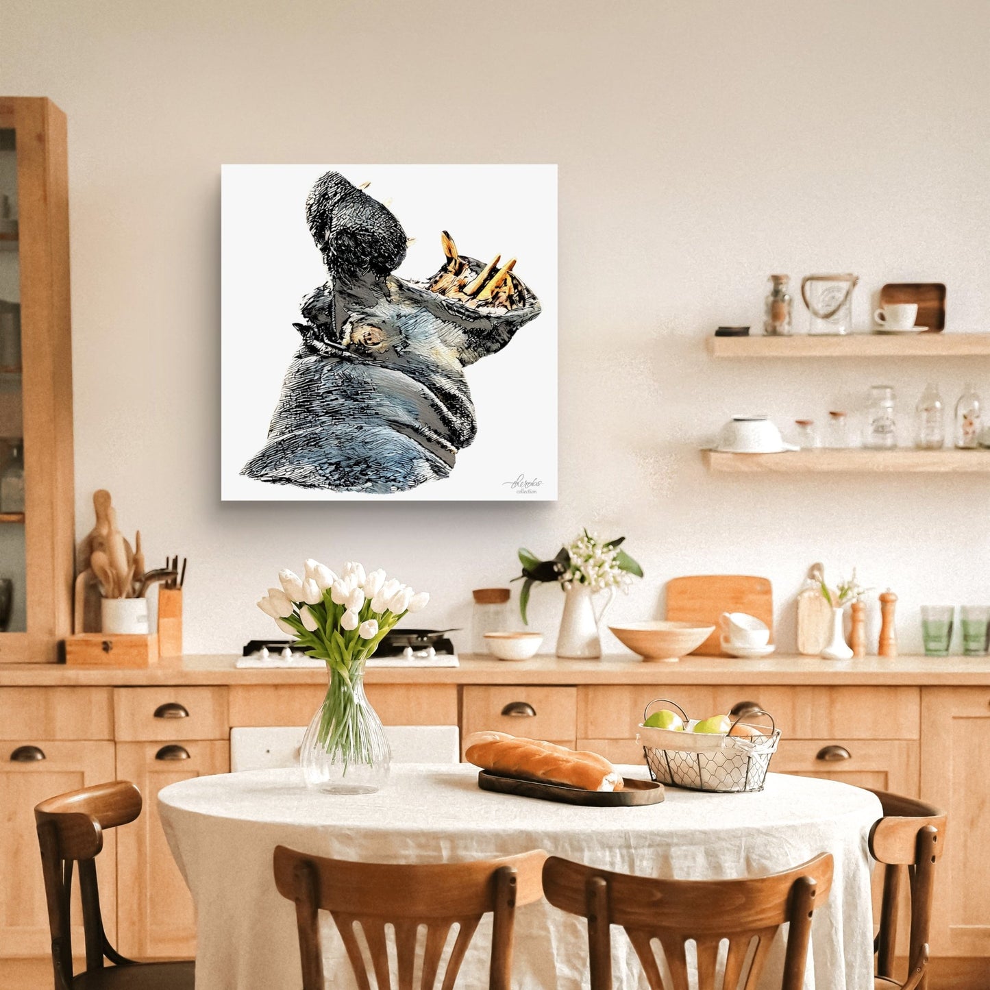 Hippo Fine Art Giclée Matte Poster - HD Printing