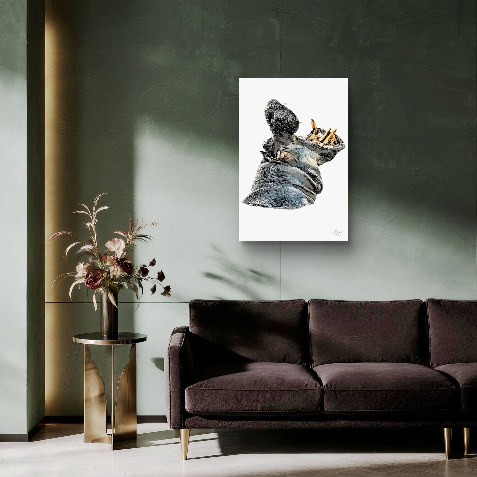 Hippo Fine Art Giclée Matte Poster - HD Printing