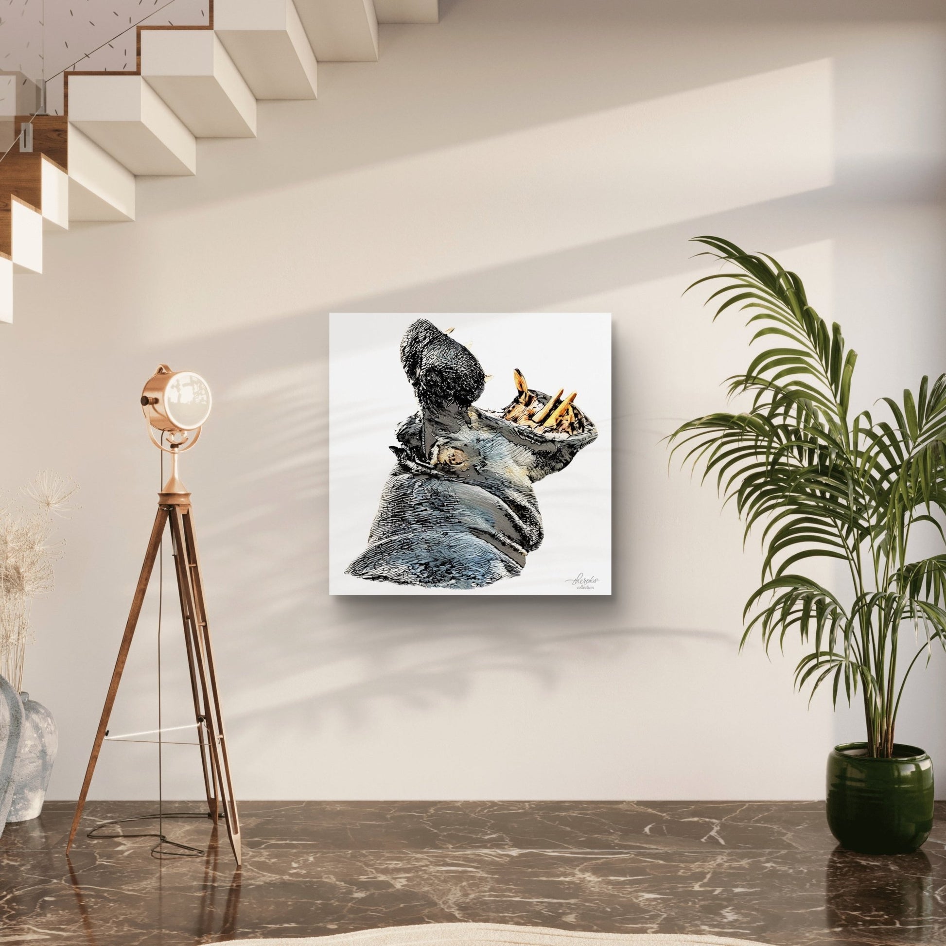 Hippo Fine Art Giclée Matte Poster - HD Printing