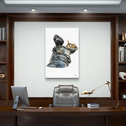 Hippo Fine Art Giclée Matte Poster - HD Printing