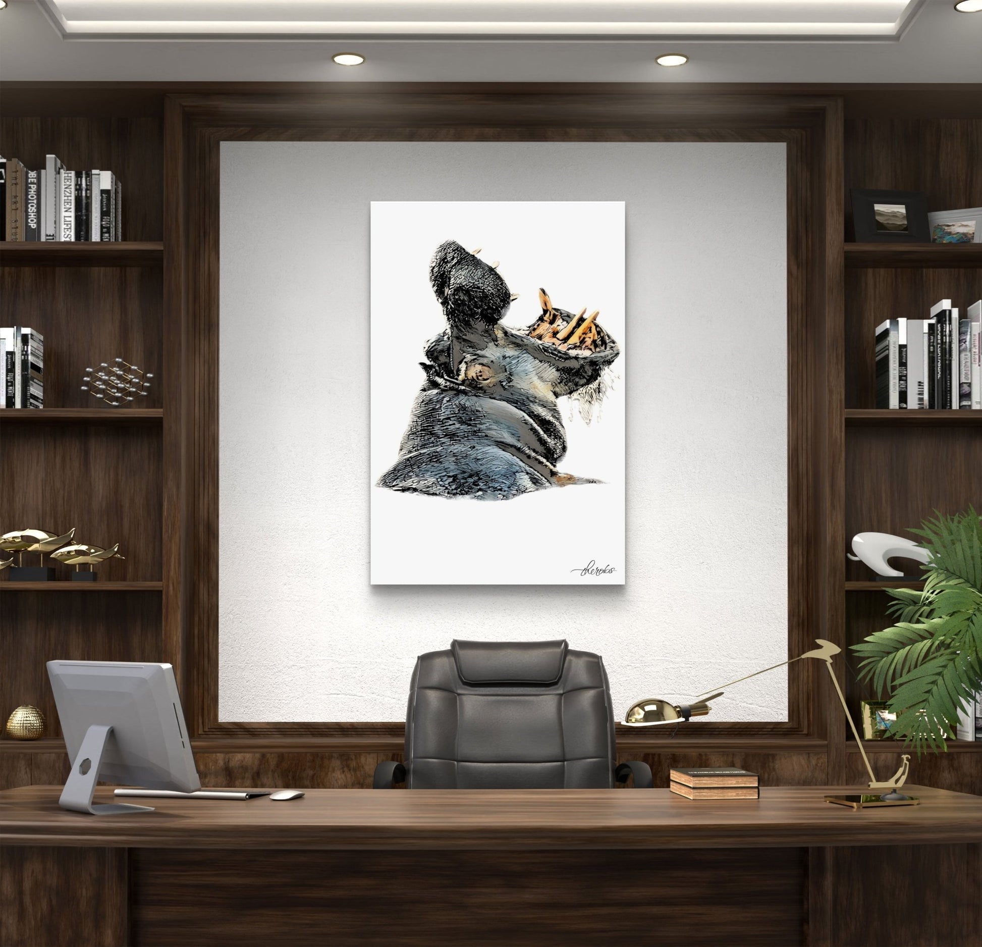 Hippo Fine Art Poster - HD Printing