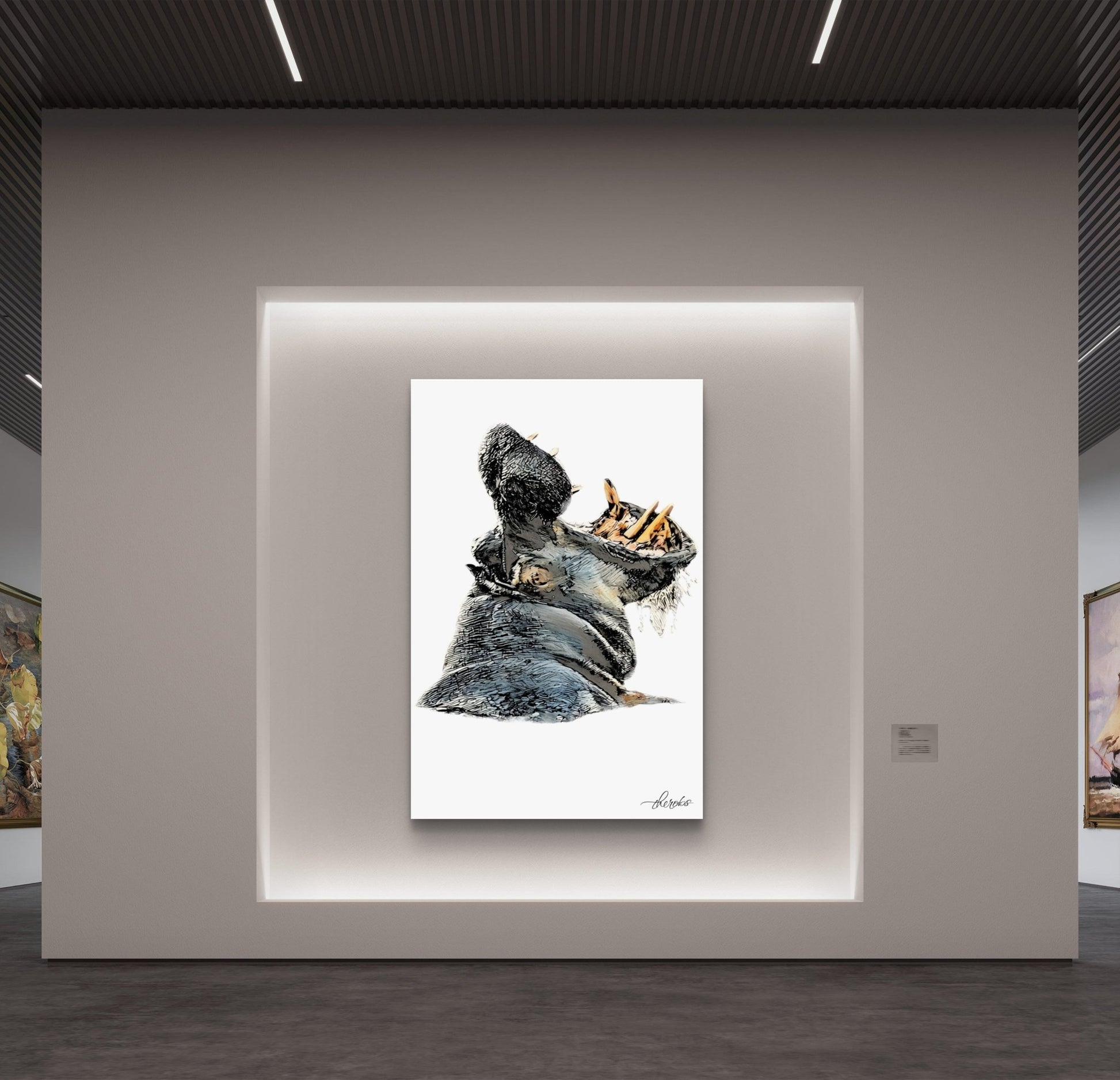 Hippo Fine Art Poster - HD Printing