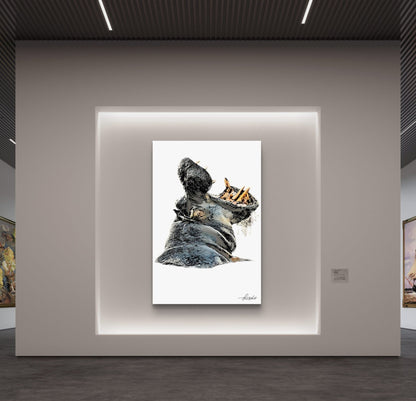 Hippo Fine Art Poster - HD Printing