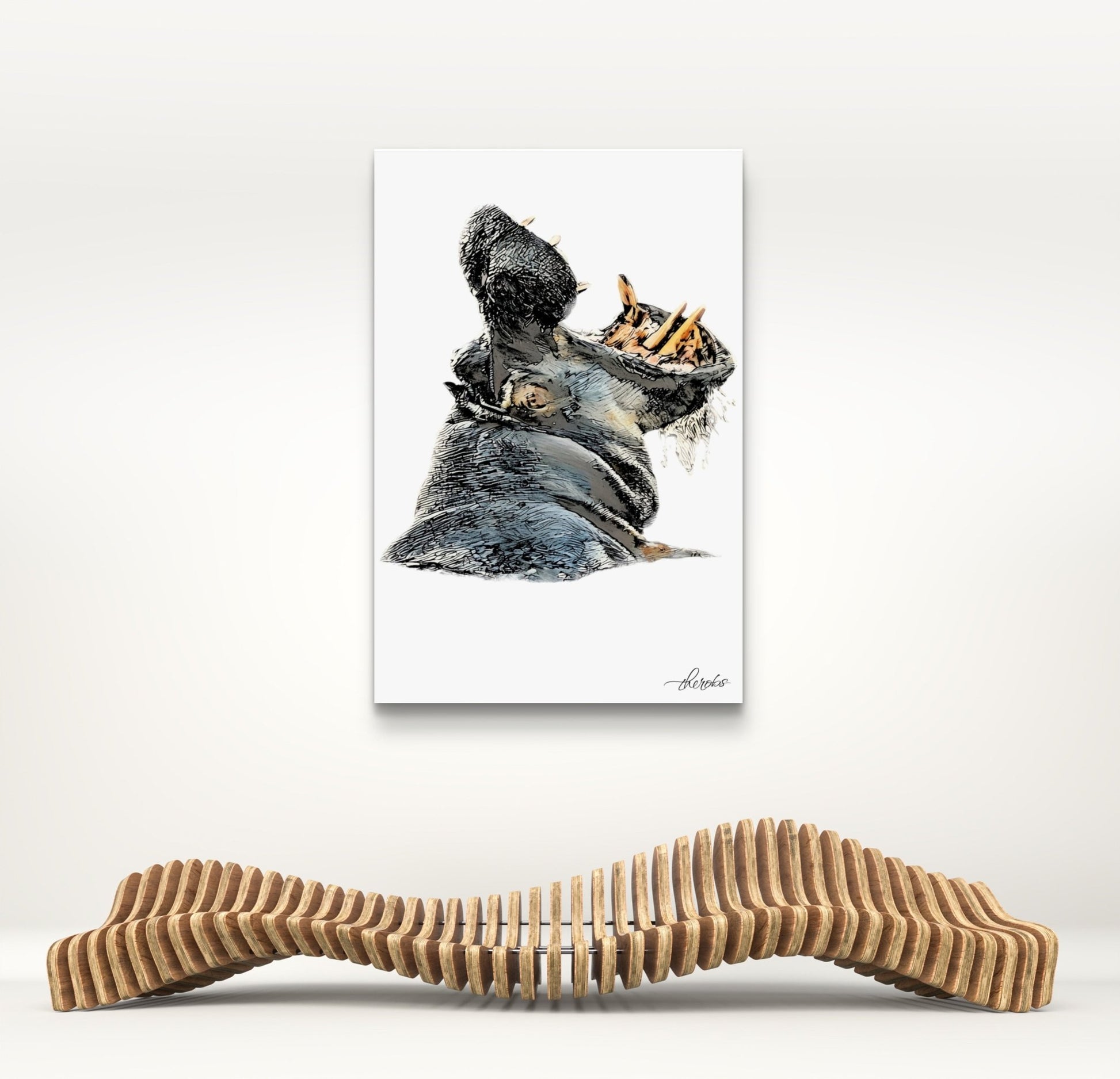 Hippo Fine Art Poster - HD Printing