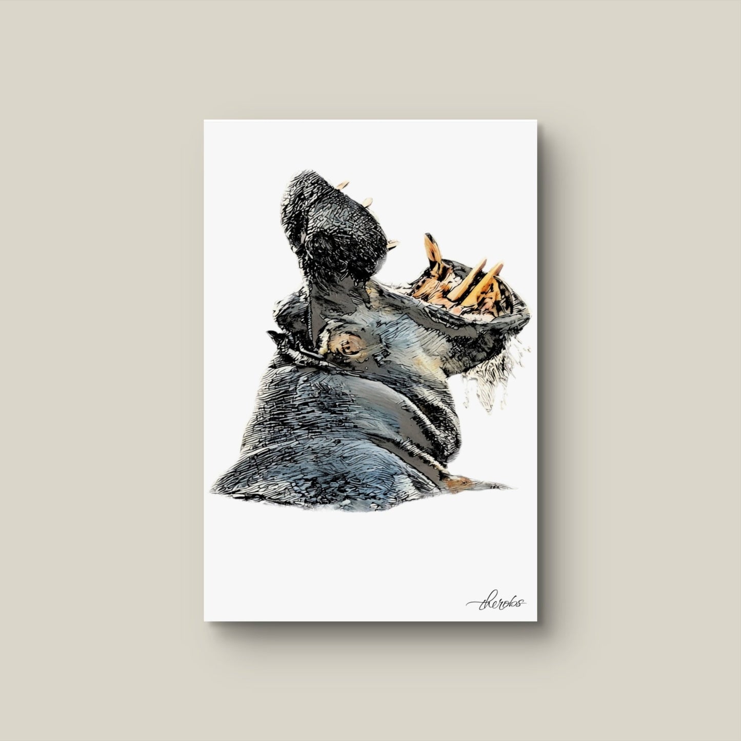 Hippo Fine Art Poster - HD Printing
