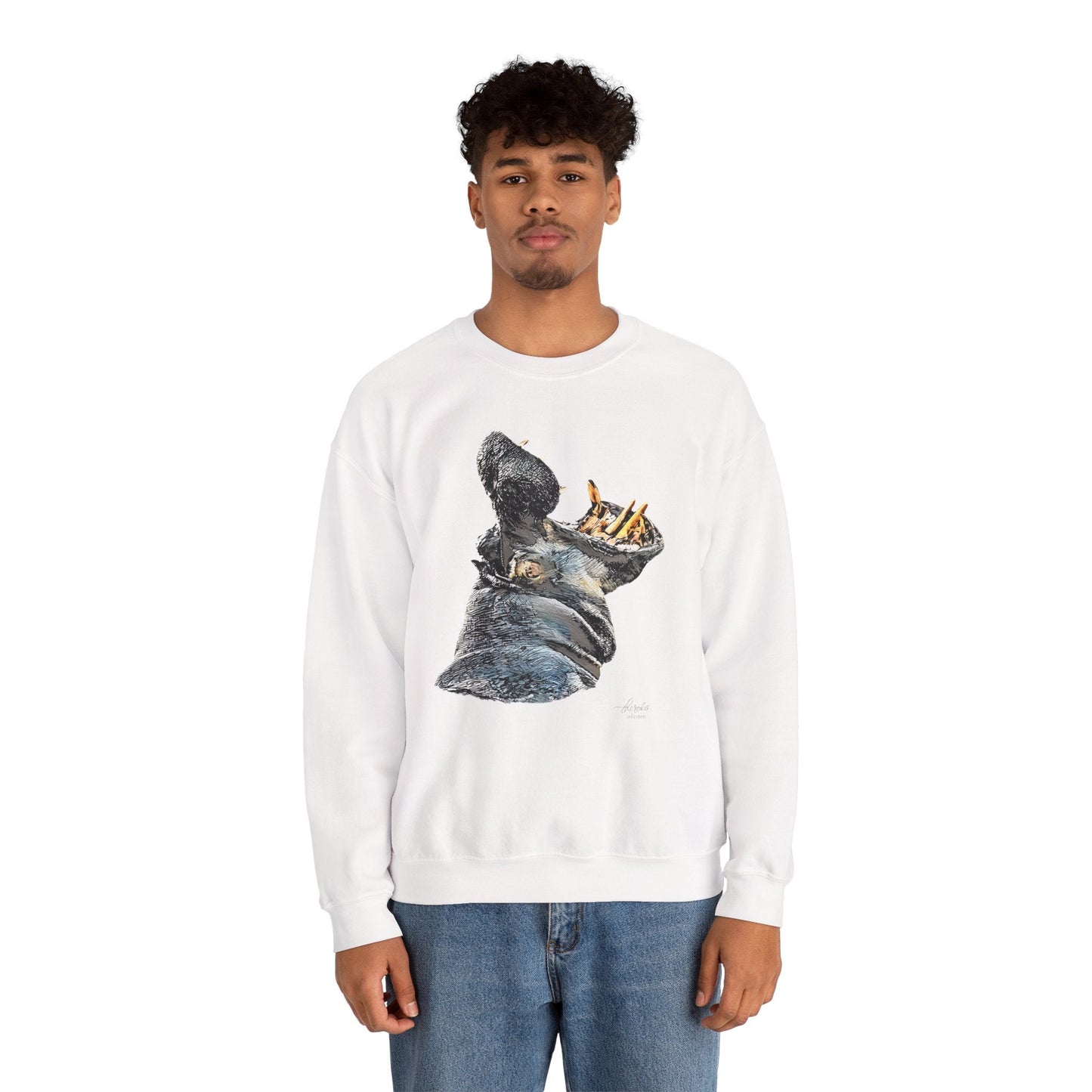 Hippo Heavy Unisex Sweatshirt - HD Printing