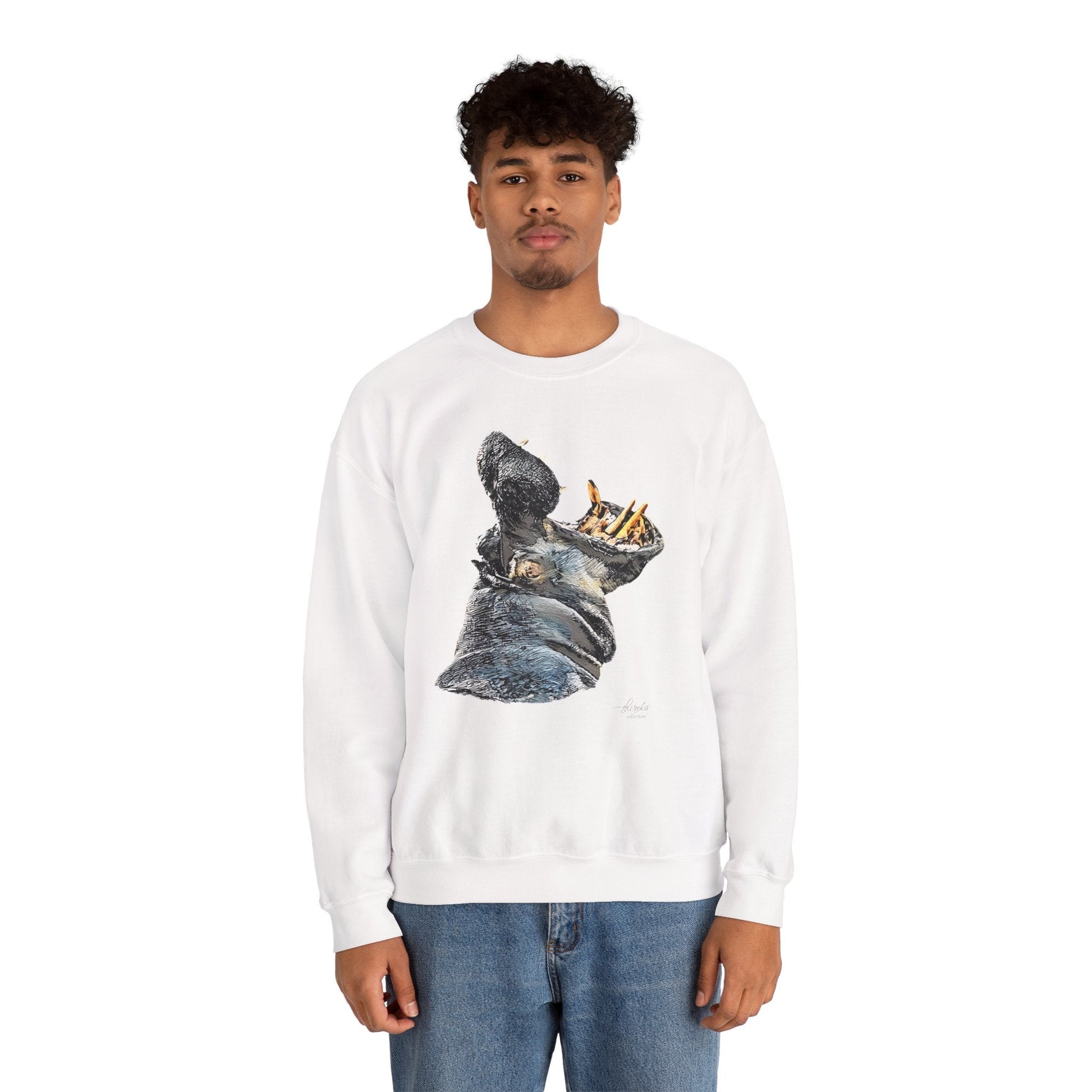 Hippo Heavy Unisex Sweatshirt - HD Printing