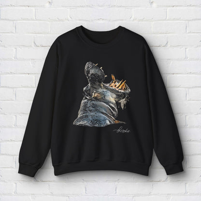Hippo Heavy Unisex Sweatshirt - HD Printing