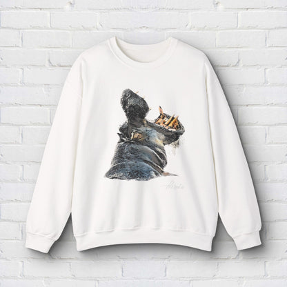 Hippo Heavy Unisex Sweatshirt - HD Printing