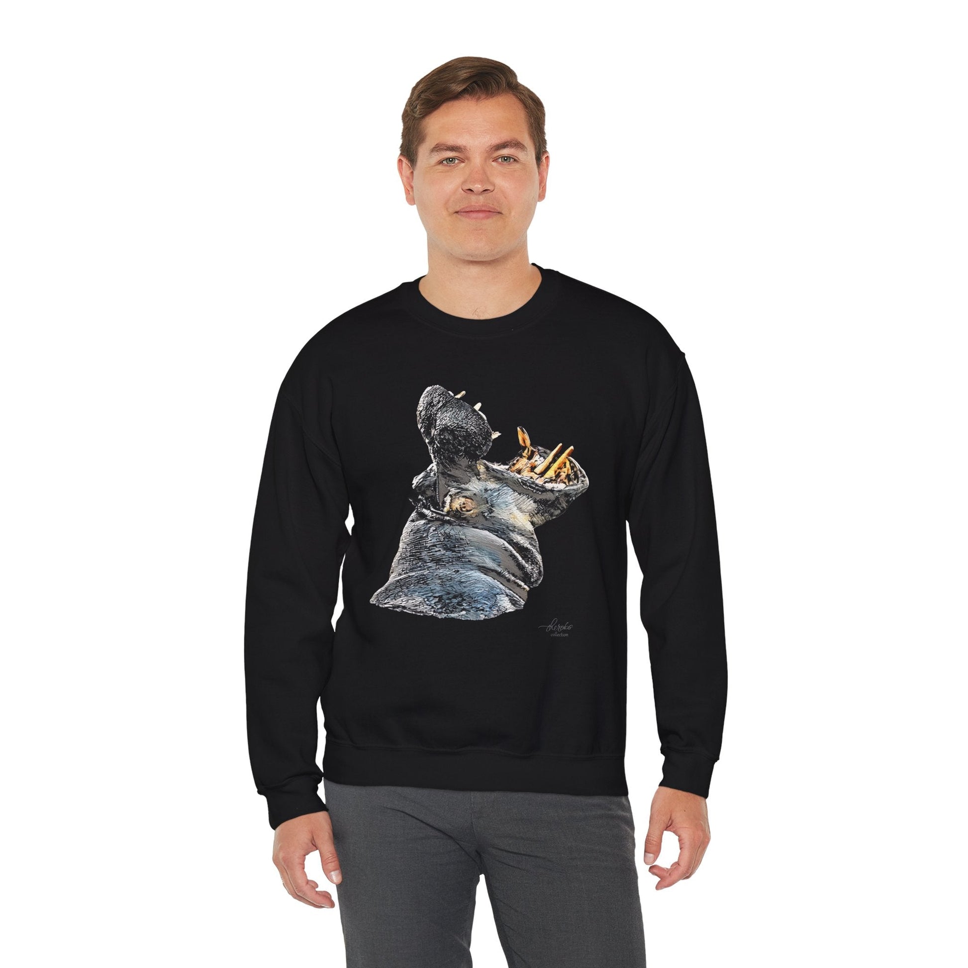 Hippo Heavy Unisex Sweatshirt - HD Printing