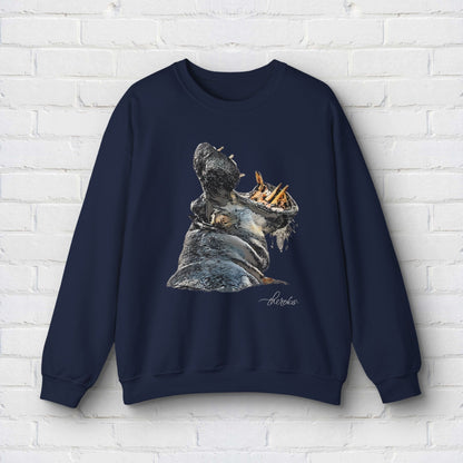 Hippo Heavy Unisex Sweatshirt - HD Printing
