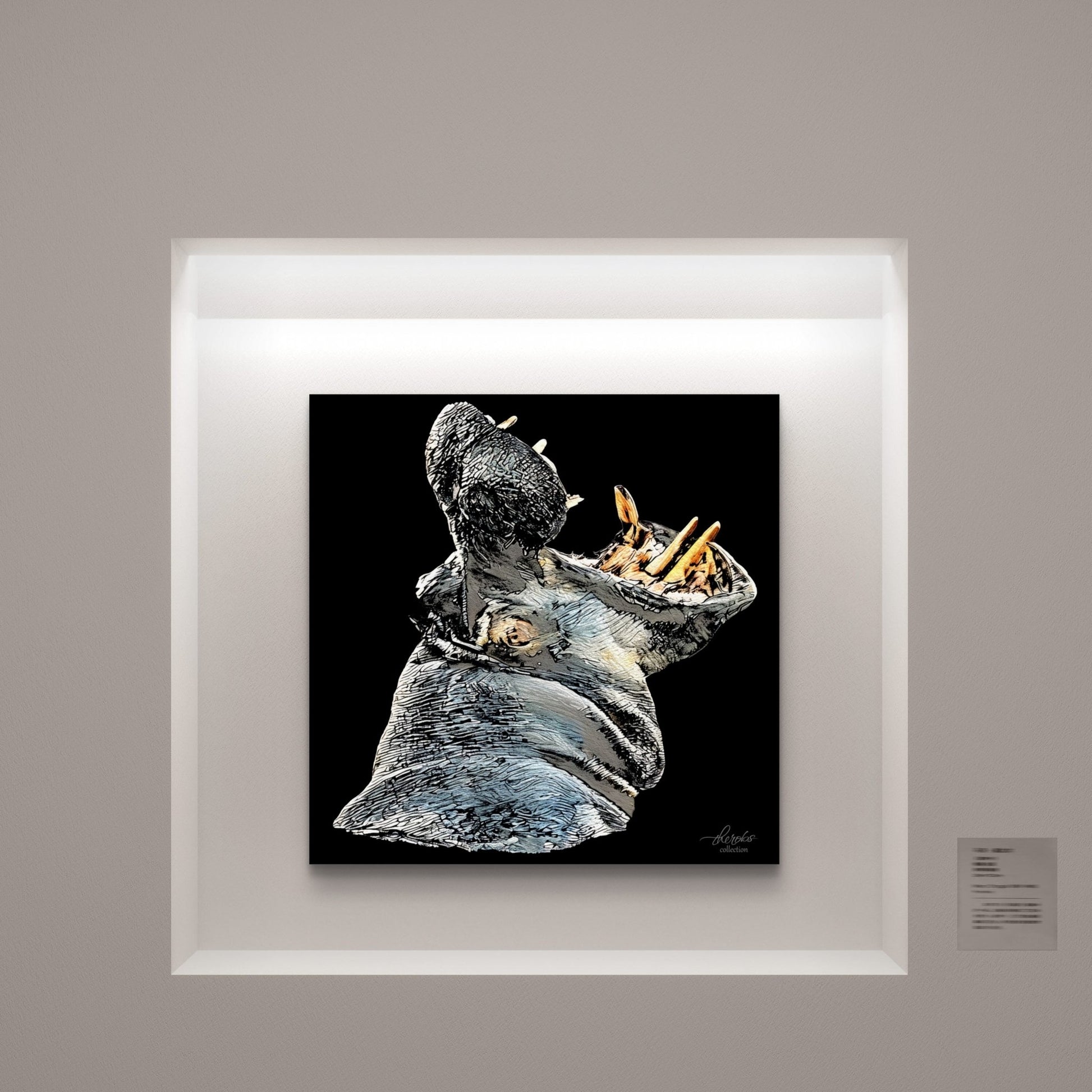 Hippo Indoor & Outdoor HD Silk Poster - HD Printing