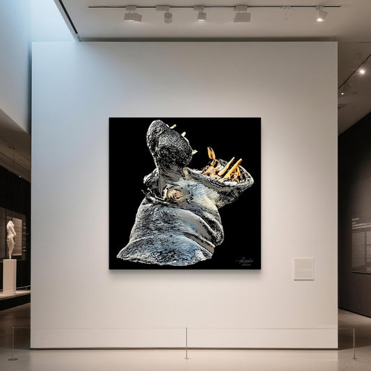 Hippo Indoor & Outdoor HD Silk Poster - HD Printing