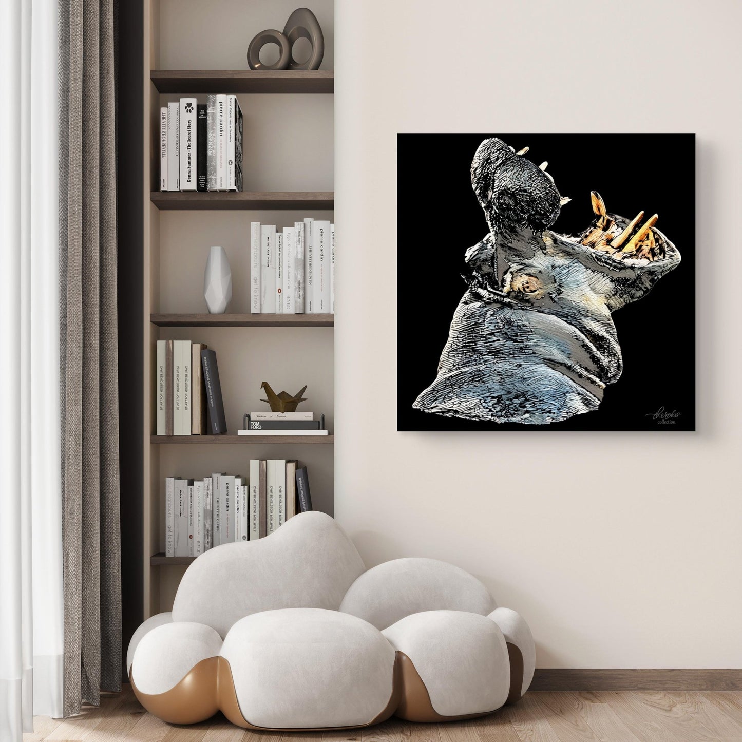 Hippo Indoor & Outdoor HD Silk Poster - HD Printing