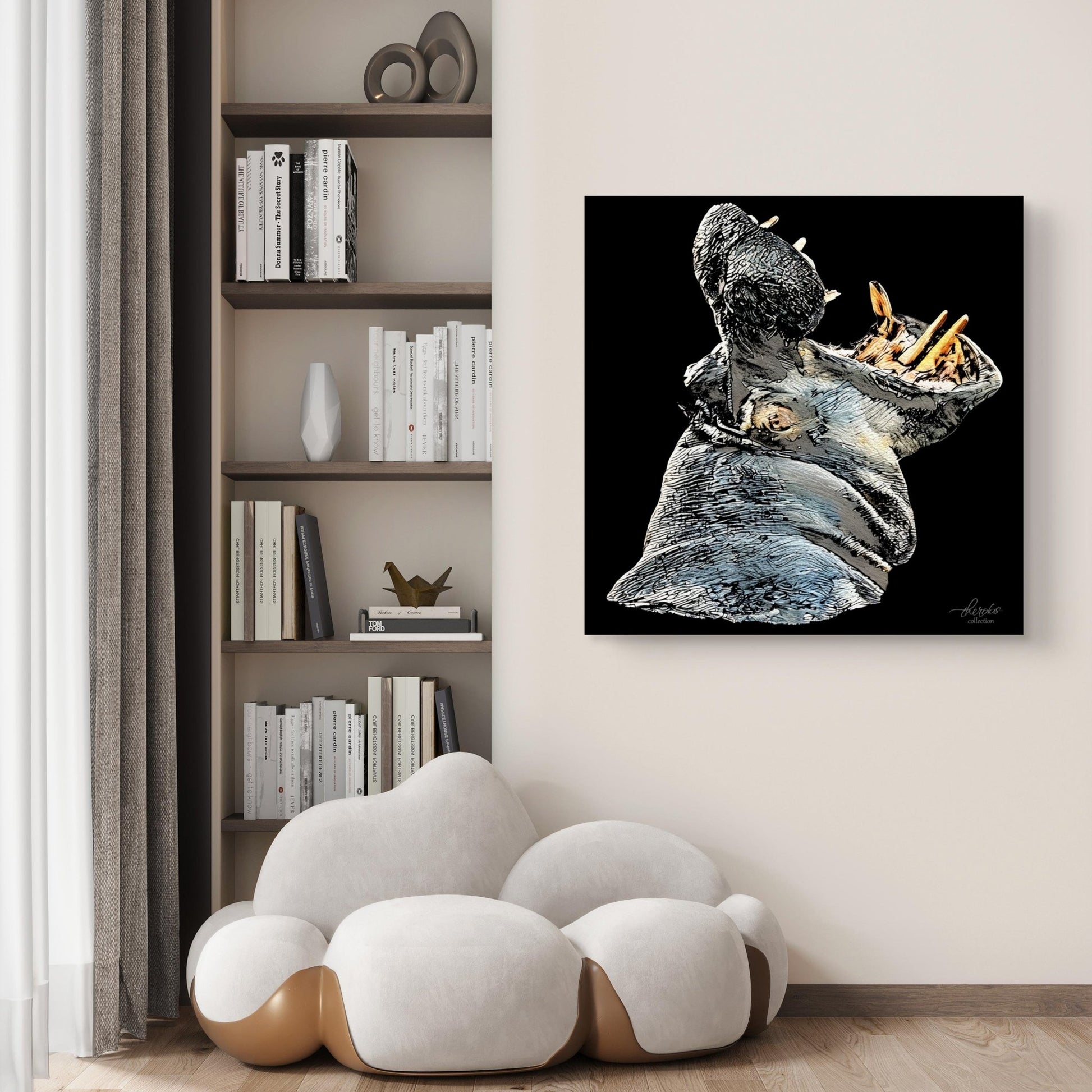 Hippo Indoor & Outdoor HD Silk Poster - HD Printing