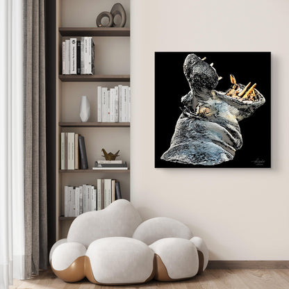 Hippo Indoor & Outdoor HD Silk Poster - HD Printing