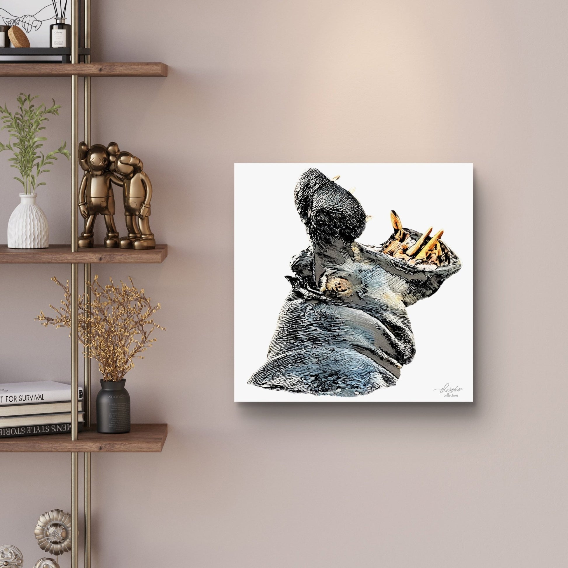Hippo Indoor & Outdoor HD Silk Poster - HD Printing