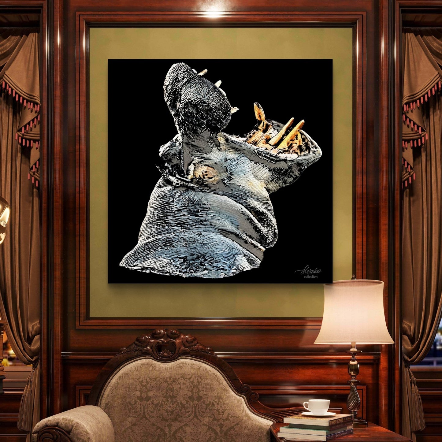 Hippo Indoor & Outdoor HD Silk Poster - HD Printing