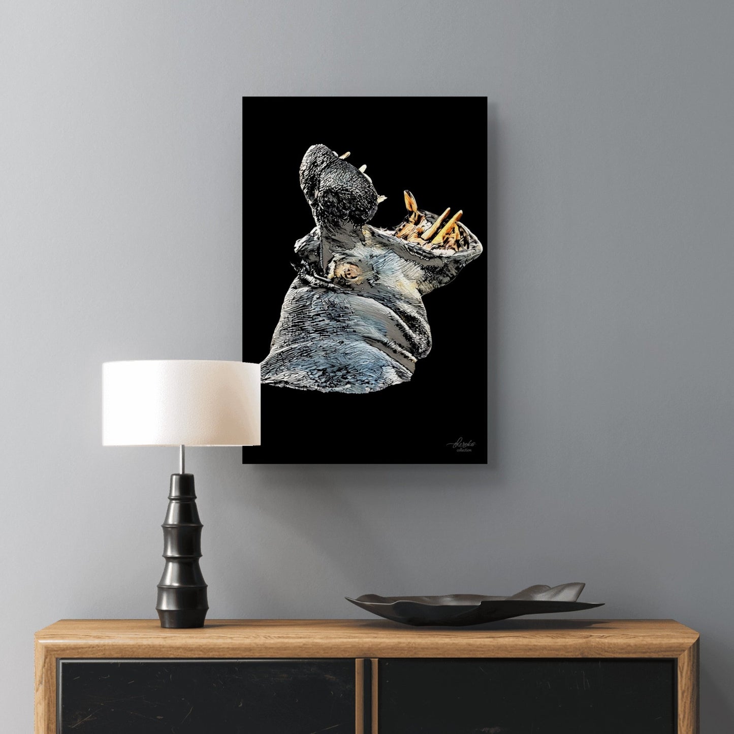 Hippo Indoor & Outdoor HD Silk Poster - HD Printing