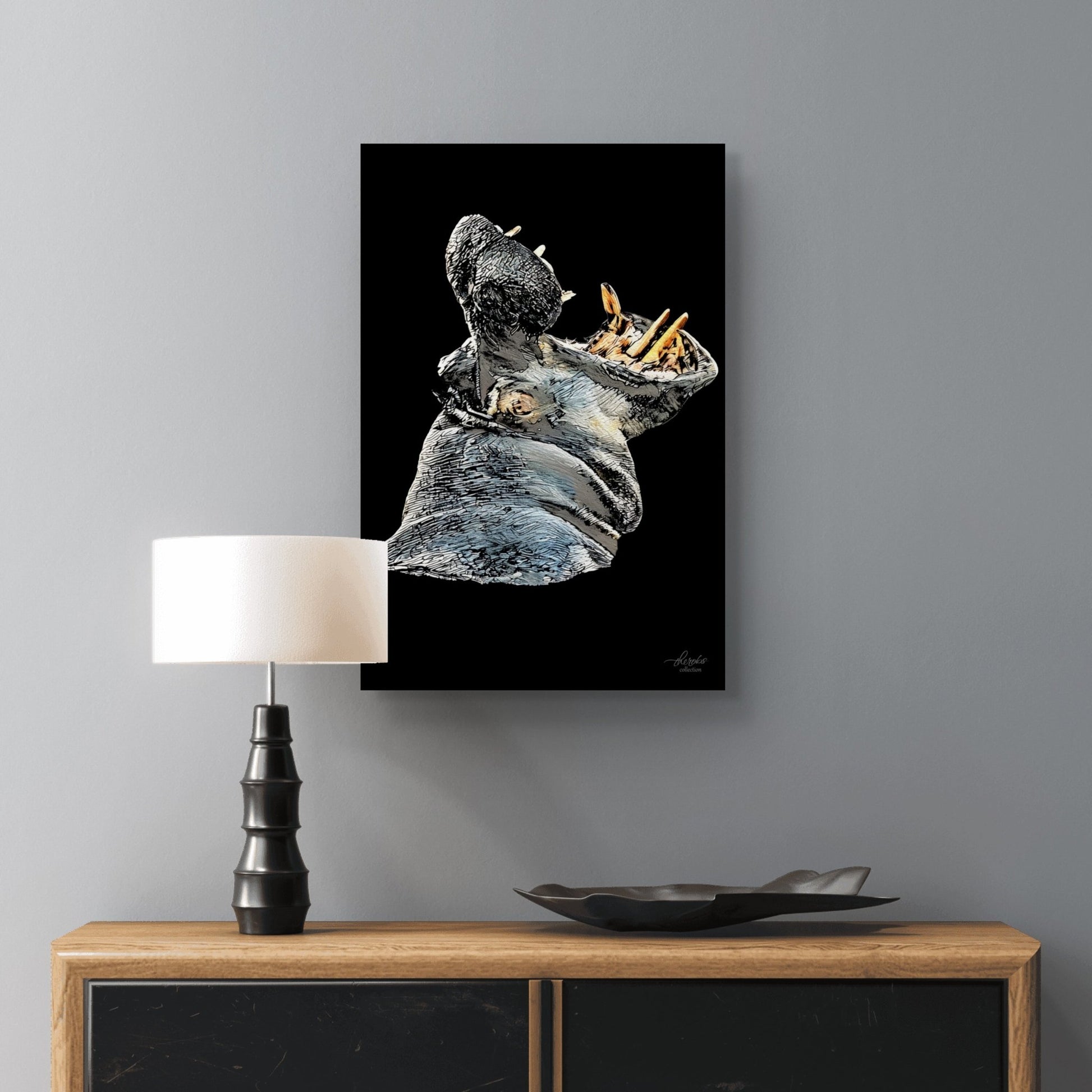 Hippo Indoor & Outdoor HD Silk Poster - HD Printing