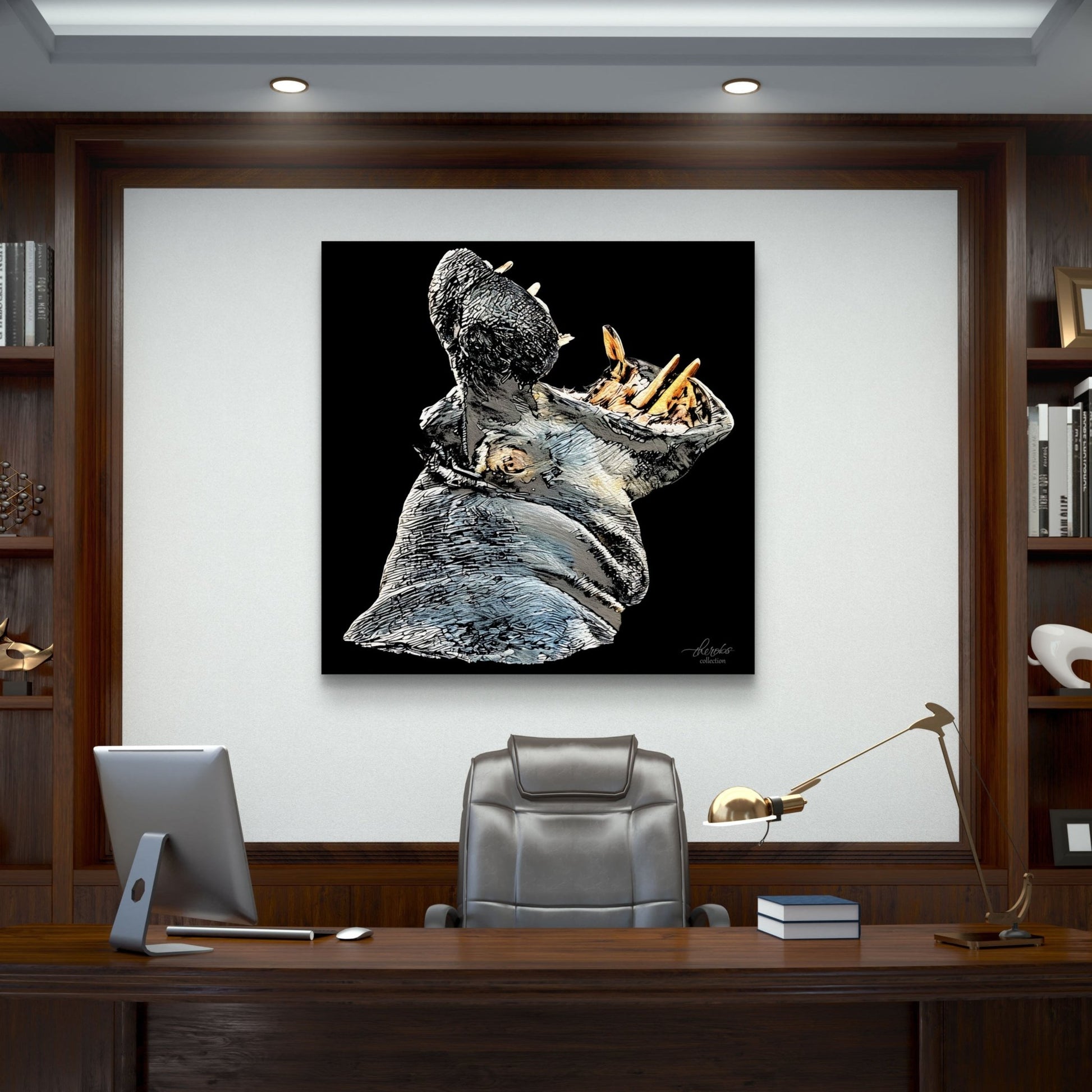 Hippo Indoor & Outdoor HD Silk Poster - HD Printing
